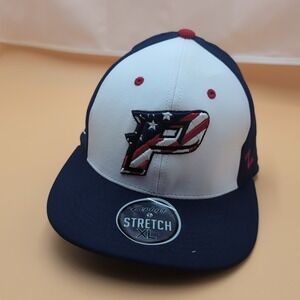 Zephyr Rare Potomac Nationals Blue/Red White Hat Cap Fitted‎ Stretch Fit XL